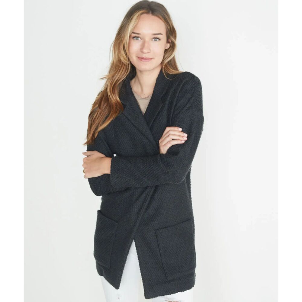 MARINE LAYER Lila Coat Long Sleeve Charcoal Duster Cardigan Size M